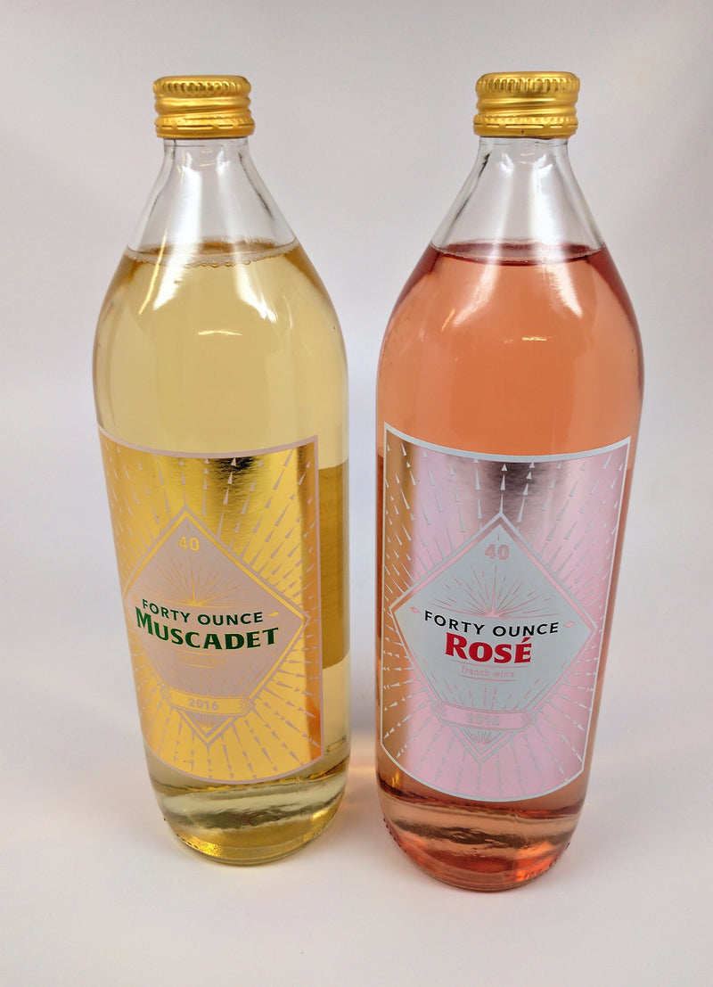 Forty Ounce Rose ALERT Hide Yo Kids, Hide Yo Wife. We got these as a 2 pack: Forty Ounce Rose Vin de France & Forty Ounce Muscadet Maine 2 Pack