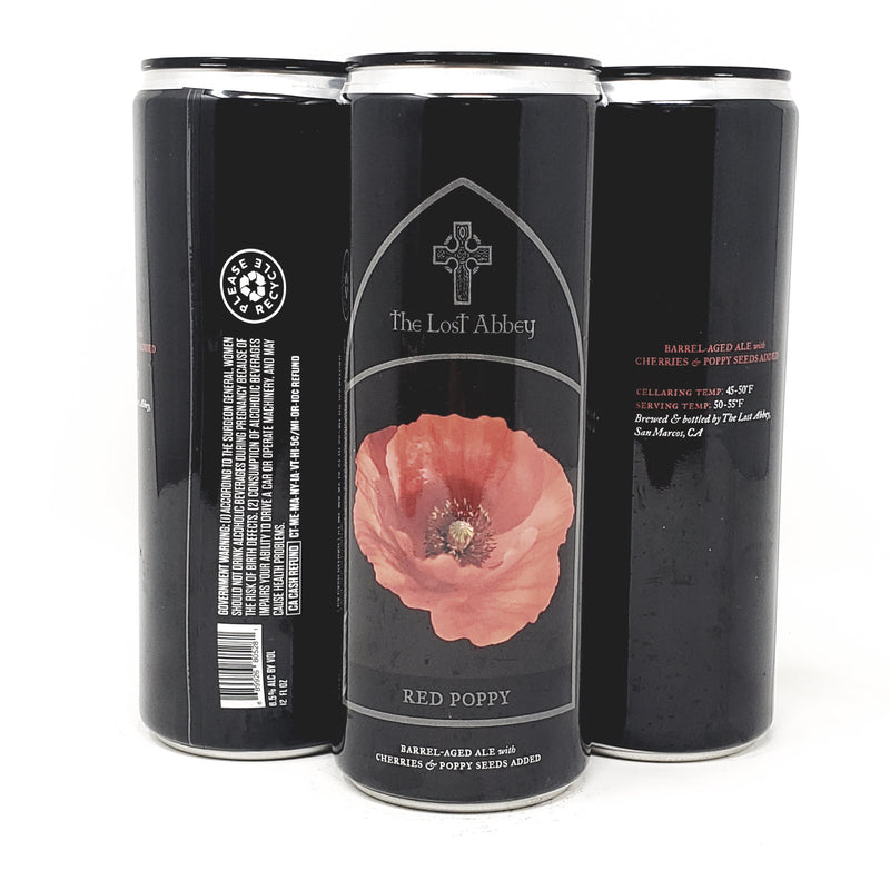 THE LOST ABBEY RED POPPY ,BARREL-AGED ALE WITH CHERRIES&POPPY SEEDS ADDED 12oz CAN