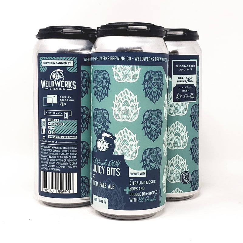 WELDWERKS,EL DORQDO JUICY BITS, INDIA PALE ALE. 16oz CANS