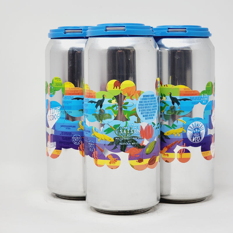BROUWERIJ.WEST, TIME SCOOP, CAN CONDITIONED SAISON ALE, 16oz CANS