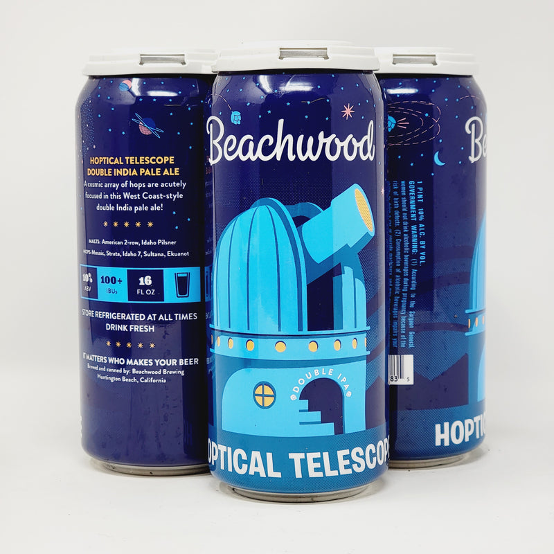 BEACHWOOD,HOPTICAL TELESCOPE, DOUBLE INDIA PALE ALE.16oz CANS