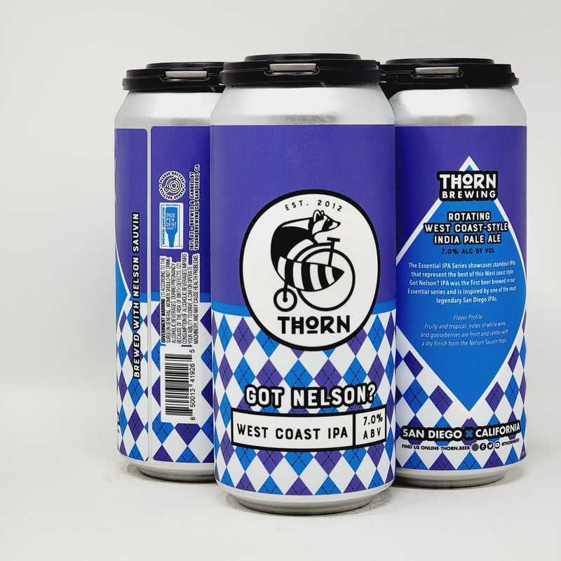 THORN, GOT NELSON? WEST COAST IPA . 16oz CANS