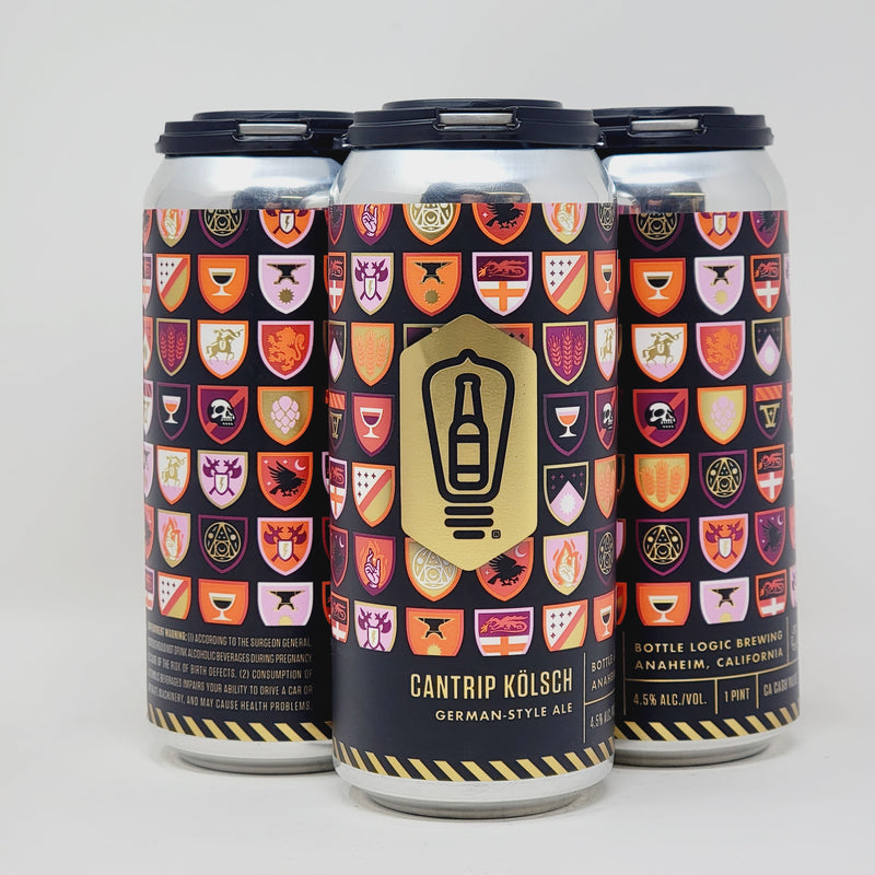 BOTTLE LOGIC, CANTRIP KOLSCH, GERMAN-STYLE ALE. 16oz CAN