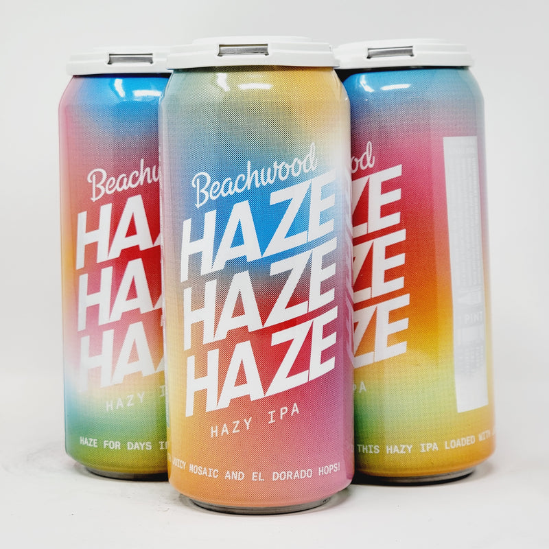 BEACHWOOD, HAZE HAZE, HAZY IPA. 16oz CAN