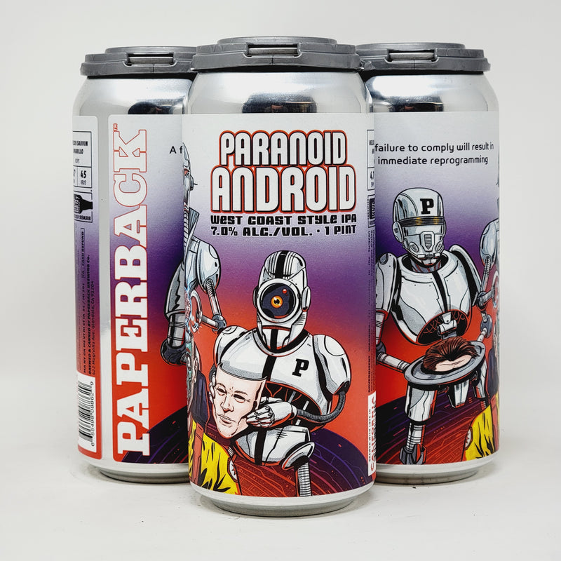 PAPERBACK, PARANOID ANDROID, WEST COST IPA, 16oz CAN