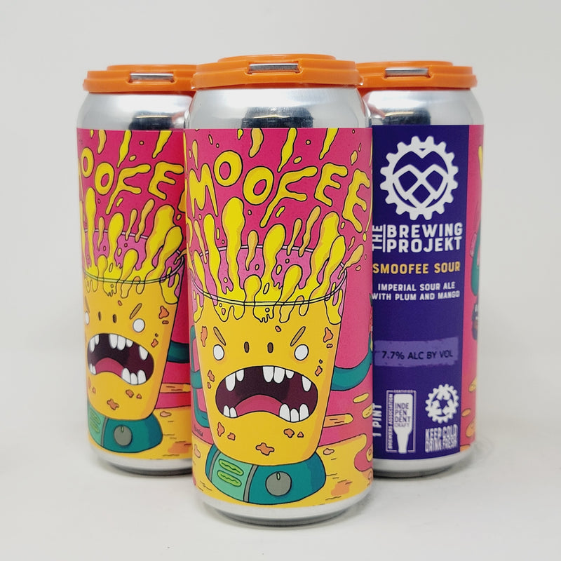 THE PROJEKT, SMOOFEE SOUR, IMPERIAL SOUR ALE WITH PLUM AND MANGO. 16oz CAN