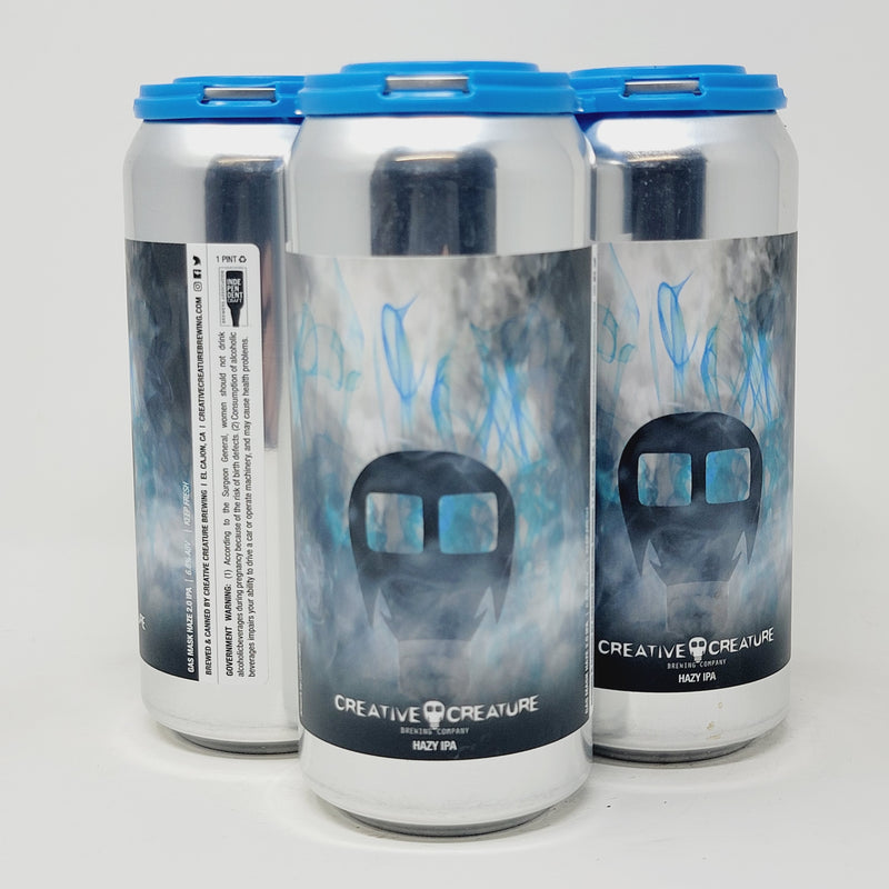CREATIVE CREATURE, GAS MASK, HAZY IPA. 16oz CAN