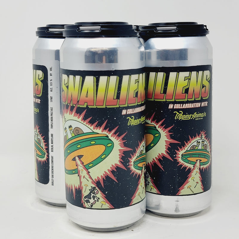 BURLEY OAK & TRIPPING ANIMALS, SNAILIENS, TRIPLE IPA. 16oz CAN