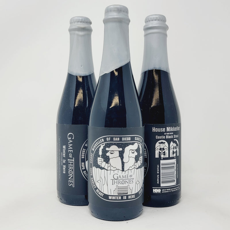 MIKK ELLER, CASTLE BLACK STOUT, GAME OF  THRONES. 500ml BOTTLE