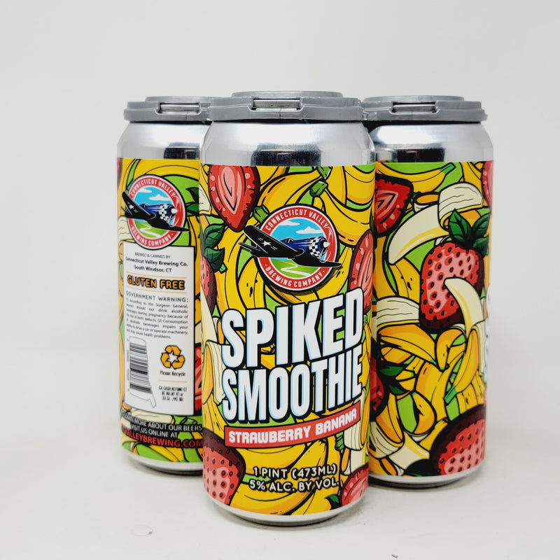 CONNECTICUT VALLEY, SPIKED SMOOTHIE,STRAWBEERY BANANA, 16oz CAN