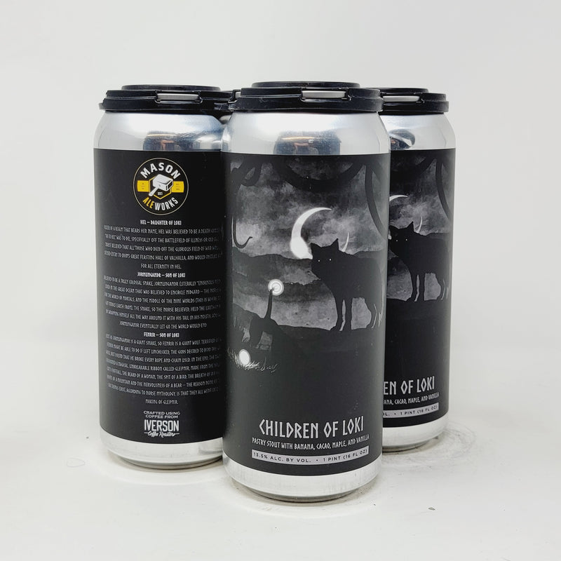 MASON ALL WORKS, CHILDREN OF LOKI, PASTRY STOUT 16oz CAN