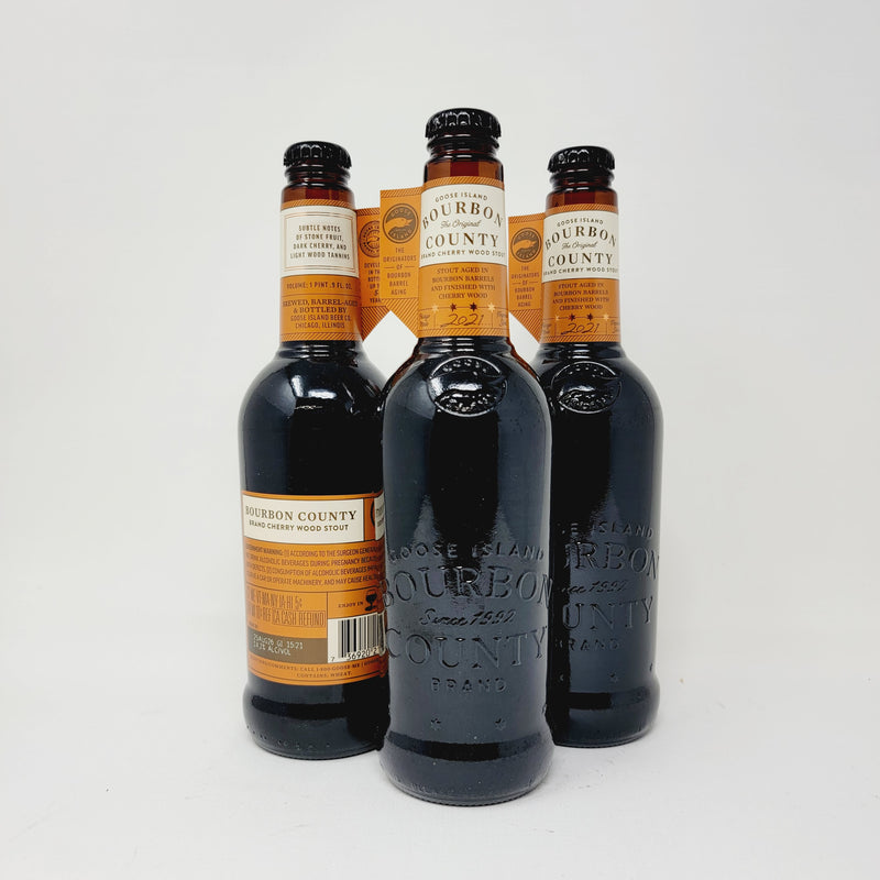 GOOSE ISLAND, BOURBON COUNTY, CHERRY WOOD, STOUT AGED IN BOURBON BARRELS AND FINISHED WITH CHERRY WOOD 2021. 500ml BOTTLE "LIMIT 1 PER ORDER"
