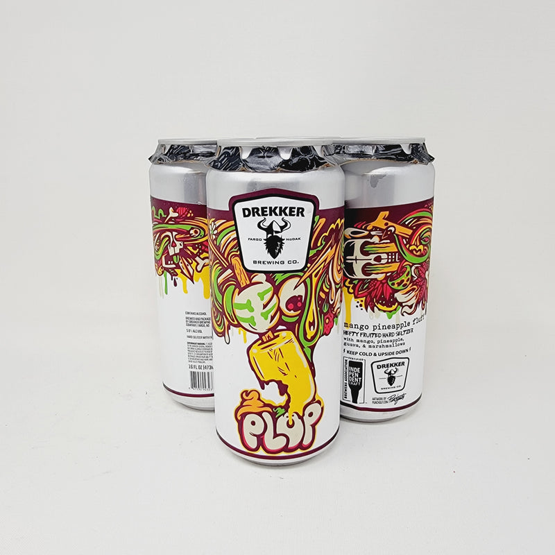 DREKKER, PLOP , MANGO PINEAPPLE FLUFF HEFTY FRUITED HARD SELTZER. 16oz CAN