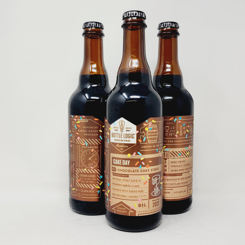 BOTTLE LOGIC  CAKE DAY  CHOCOLATE CAKE STOUT  500ml BOTTLE