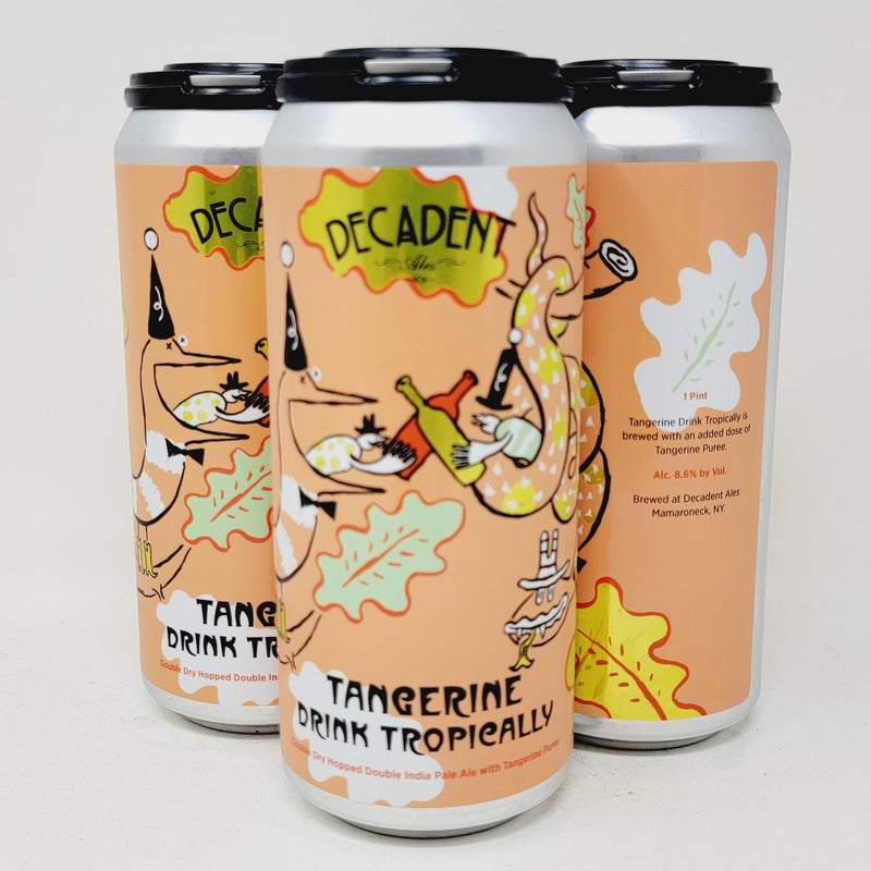 DECADENT  TANGERINE DRINK TROPICALLY  DOUBLE IPA  16oz CAN