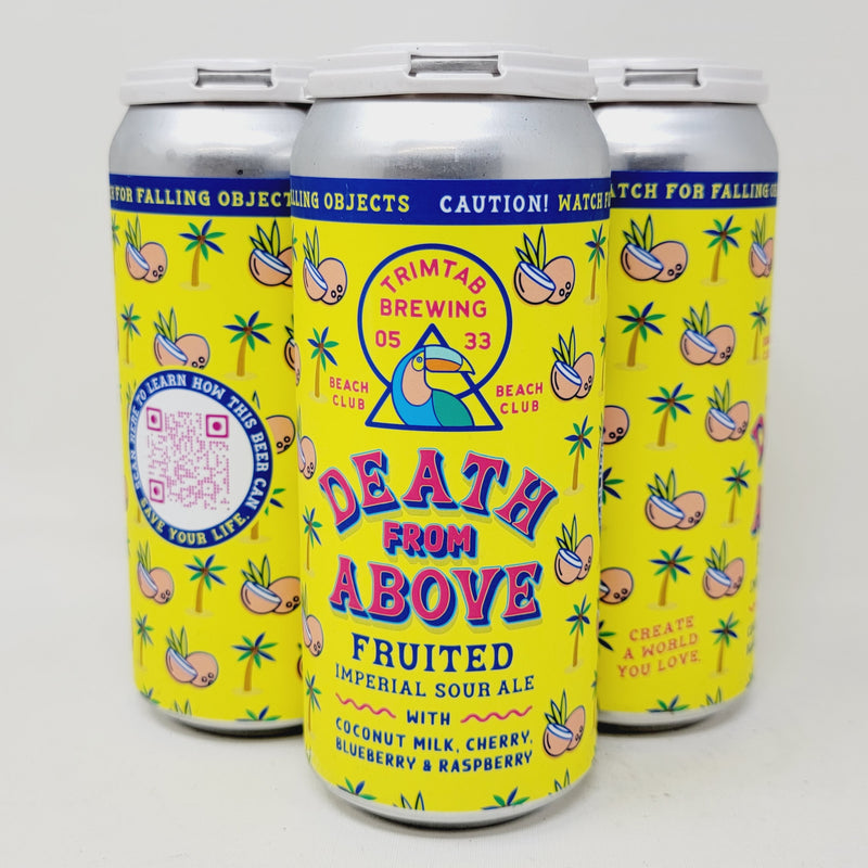 TRIMTAB  DEATH FROM ABOVE  FRUITED IMPEPERIAL SOUR ALE  16oz CAN