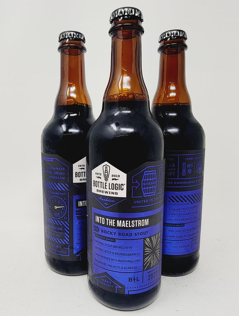 BOTTLE LOGIC  INTO THE MAELSTROM  ROCKY ROAD STOUT  500ml BOTTLE
