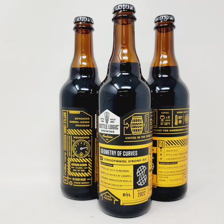 BOTTLE LOGIC  GEOMETRY OF CURVES, STROOPWAFEL STRONG ALE 500ml BOTTLE