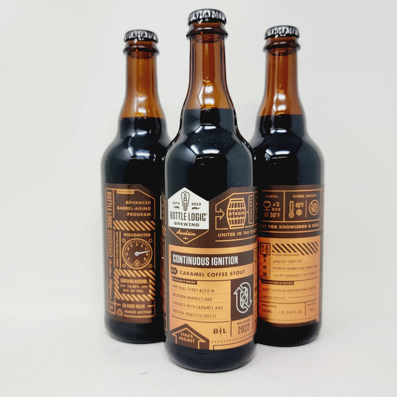 BOTTLE LOGIC  CONTINUOUS IGNITION  CARAMEL COFFEE STOUT 500ml BOTTLE