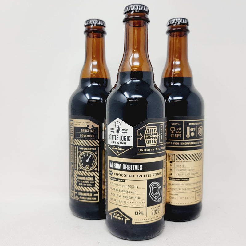 BOTTLE LOGIC  AURUM ORBITALS CHOCOLATE TTRUFFLE   STOUT 500ml BOTTLE