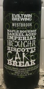 Evil Twin Brewing Maple Bourbon BA Imp Mexican Biscotti Cake Break 22oz LIMIT 1