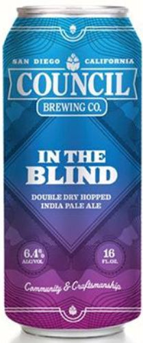 COUNCIL BREWING CO. IN THE BLIND DOUBLE DRY HOPPED IPA 16oz can