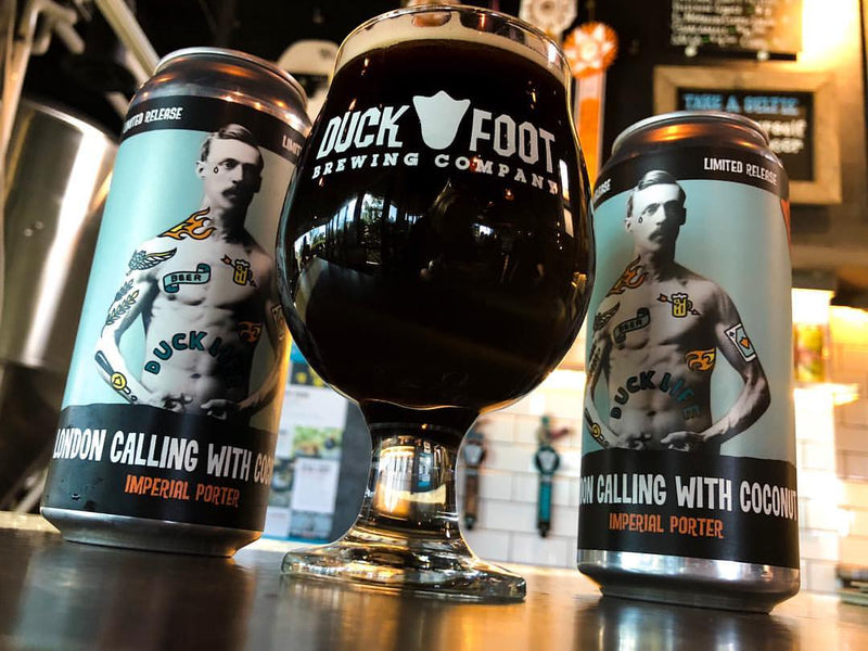 Duck Foot Brewing London Calling with Coconut Imperial Porter, 9% ABV 16oz CAN