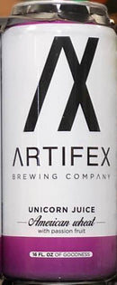 ARTIFEX BREWING UNICORN JUICE AMERICAN WHEAT ALE 16oz can
