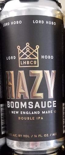 LORD HOBO BREWING CO. HAZY BOOMSAUCE NEW ENGLAND DOUBLE IPA 16oz can