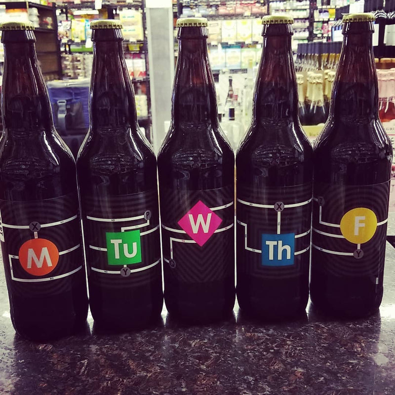 Cycle Brewing SET - Monday Tuesday Wednesday Thursday Friday Imperial Stout SET LIMIT 1 set per person