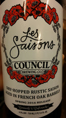 Council Brewing Les Saisons Dry Hopped Rustic Saison Limit 2