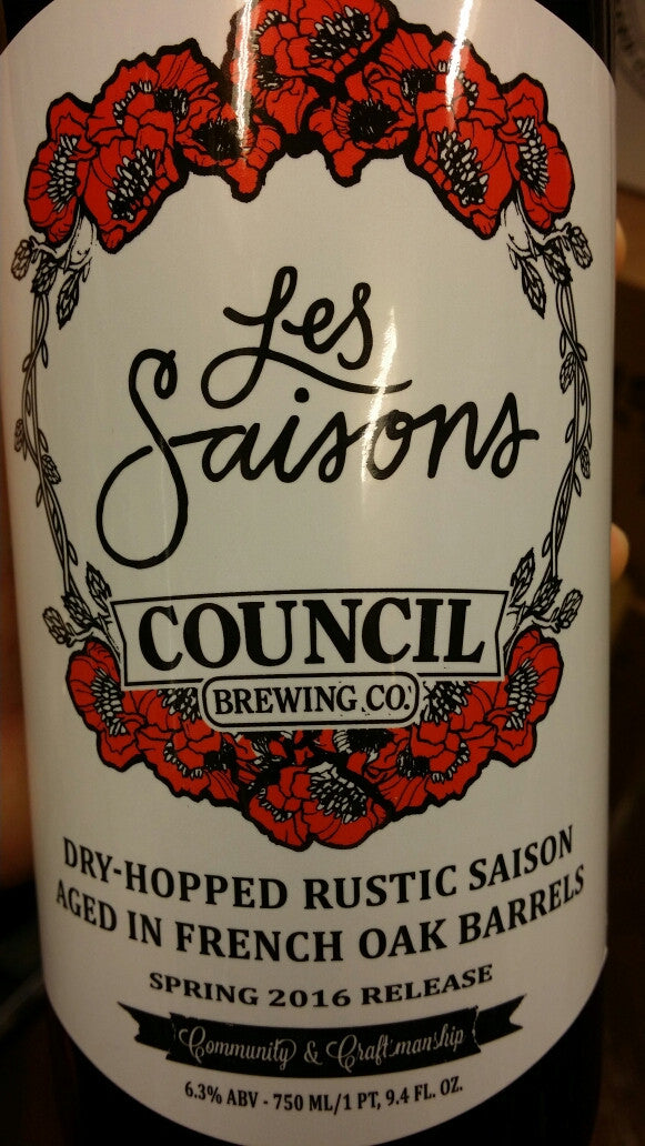 Council Brewing Les Saisons Dry Hopped Rustic Saison Limit 2