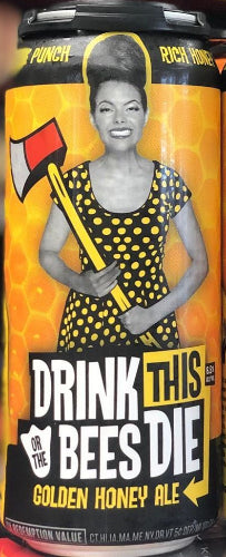DUCK FOOT BREWING CO. DRINK THIS OR THE BEES DIE GOLDEN HONEY ALE 16oz can