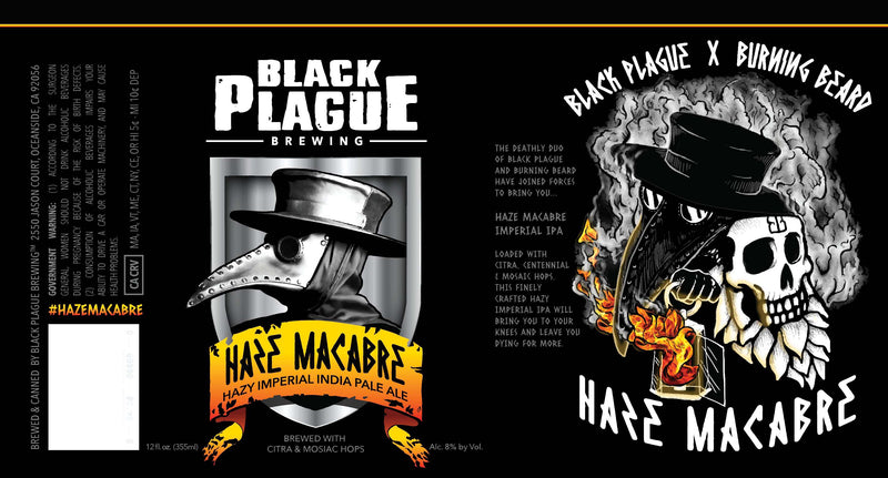 Black Plague/Burning Beard Haze Macabre Imperial IPA 6 Pack