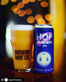 Burgeon Beer collab Artifex Brewing Company Hop Swingers 16oz cans