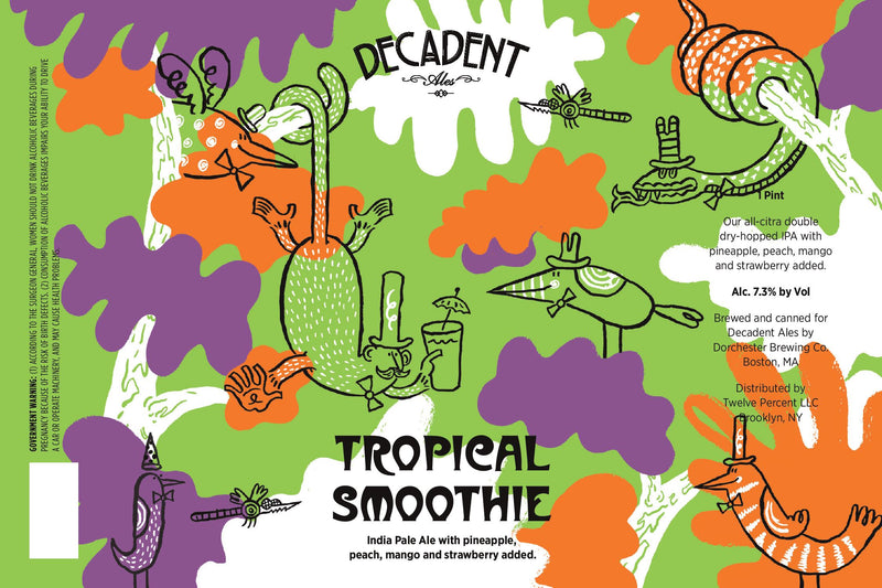 Decadent Ales Tropical Smoothie IPA 16oz cans