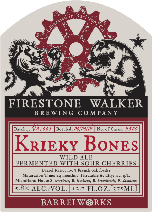 FIRESTONE WALKER BARRELWORKS KRIEKY BONES 375ML LIMIT 1