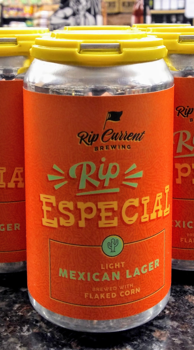 RIP CURRENT BREWING RIP ESPECIAL LIGHT MEXICAN LAGER 12oz can