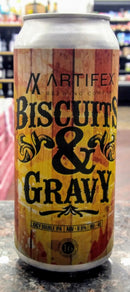 ARTIFEX BREWING CO. BISCUITS and GRAVY JUICY DOUBLE IPA 16oz can
