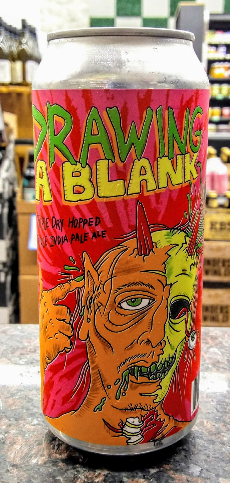 ABOMINATION BREWING CO. DRAWING A BLANK TRIPLE IPA 16oz can