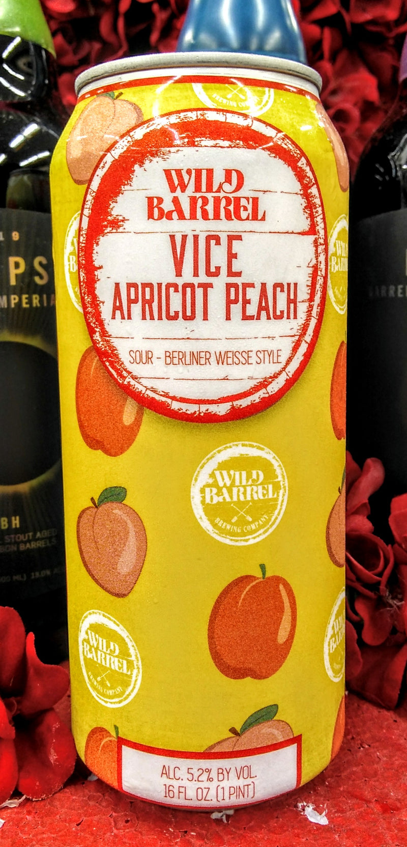 WILD BARREL BREWING CO. VICE APRICOT PEACH SOUR ALE 16oz can