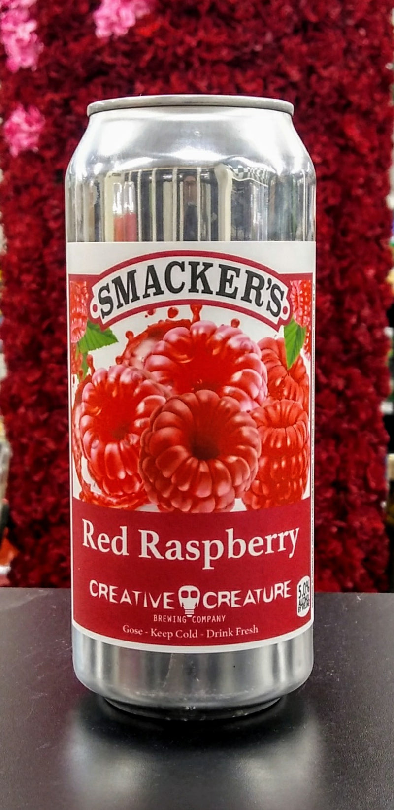 CREATIVE CREATURE BREWING CO. SMACKERS RED RASPBERRY GOSE SOUR ALE 16oz can