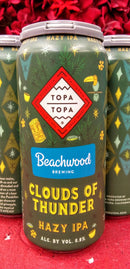 BEACHWOOD BREWING CLOUDS OF THUNDER HAZY IPA 16oz can