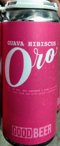 THE GOOD BEER CO. ORO GUAVA HIBISCUS SOUR ALE 16oz can