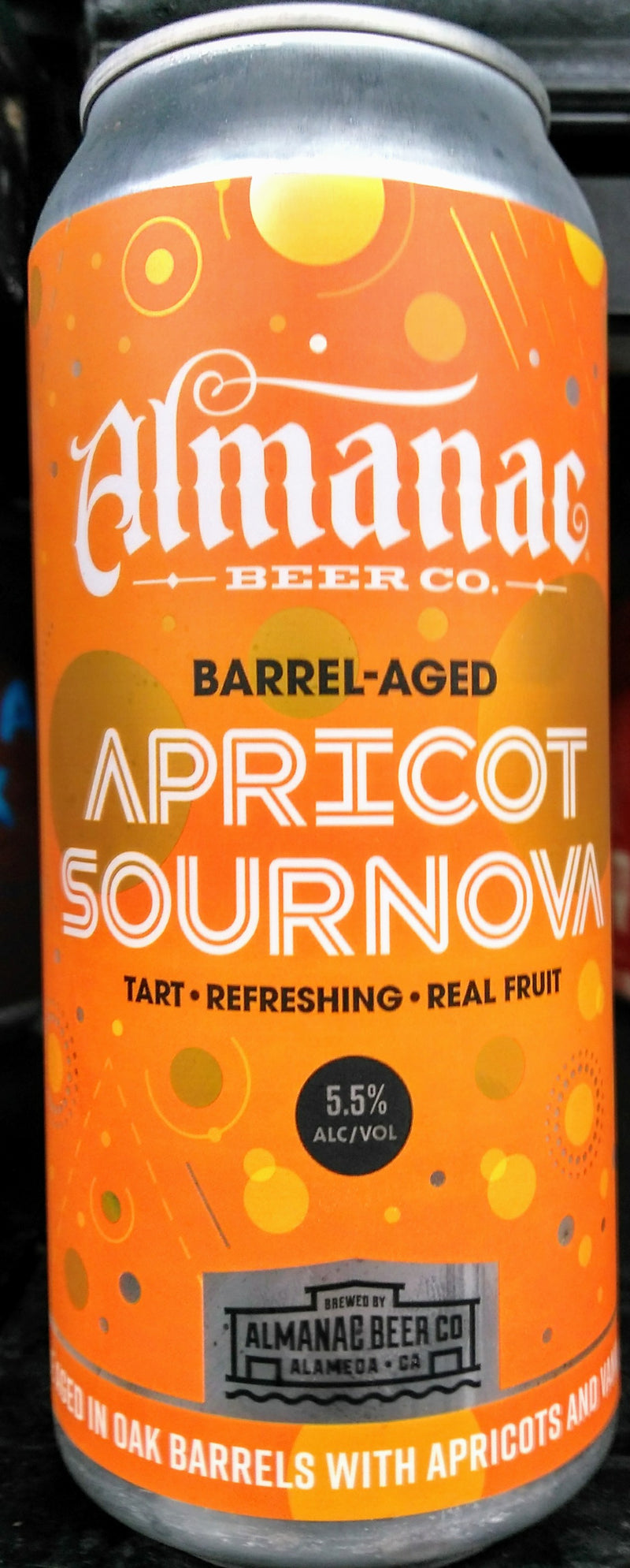 ALMANAC BEER CO. APRICOT SOURNOVA BARREL AGREED SOUR 16oz can