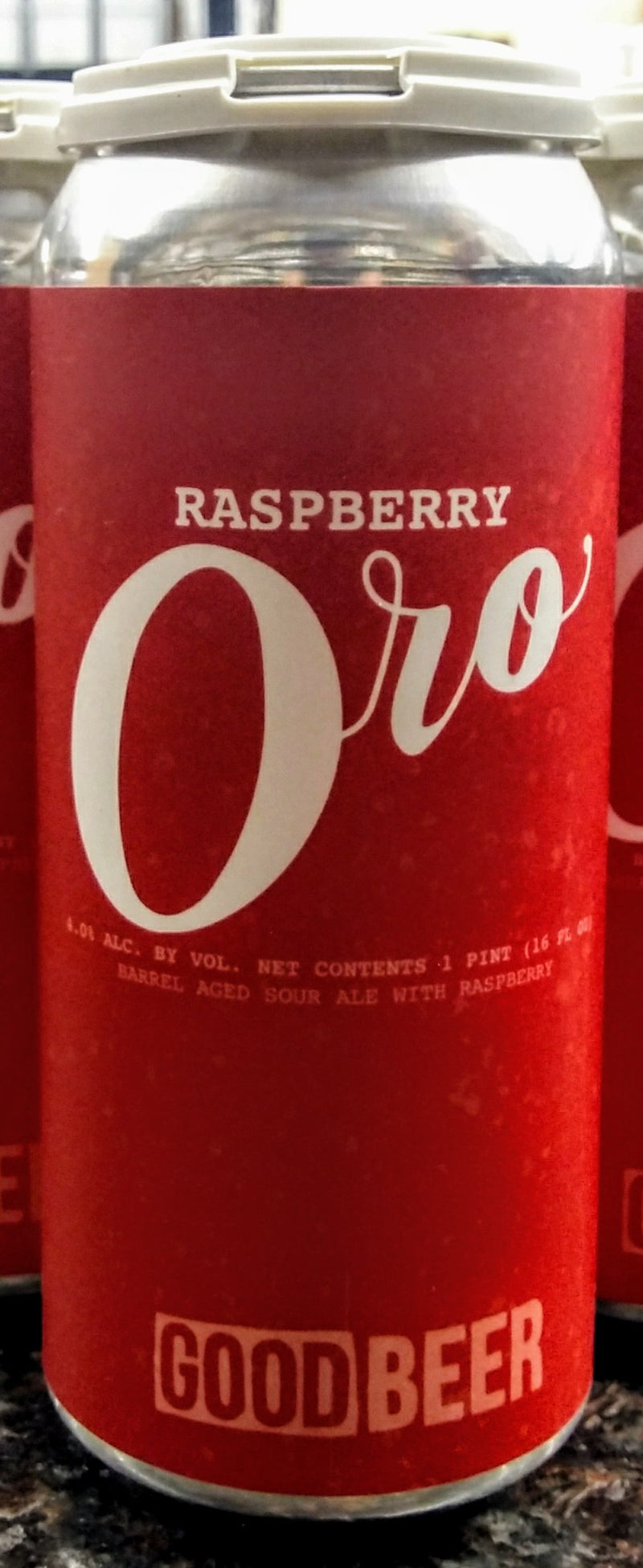 THE GOOD BEER CO. ORO RASPBERRY BARREL AGED SOUR ALE 16oz can