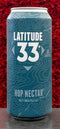 LATITUDE 33 BREWING HOP NECTAR HAZY IPA 16oz can