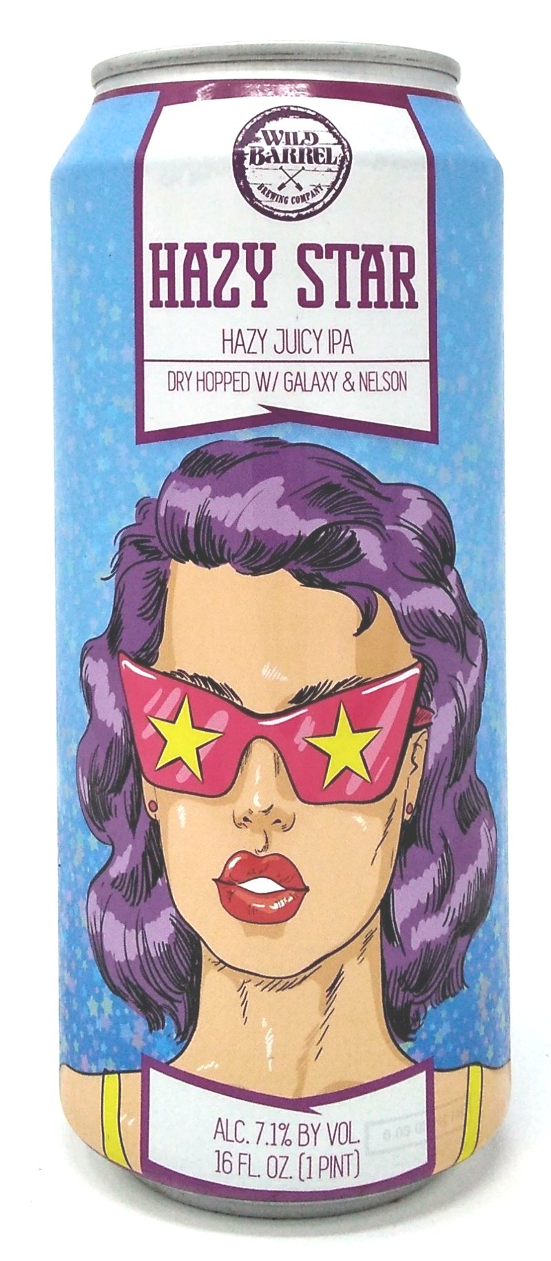 WILD BARREL BREWING CO. HAZY STAR DRY HOPPED HAZY JUICY IPA 16oz can