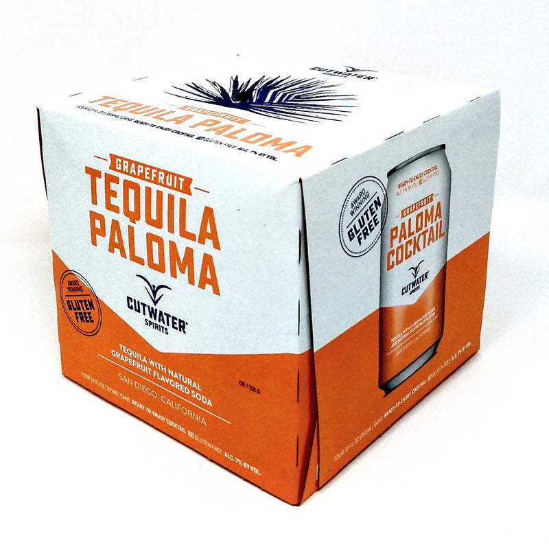 CUTWATER SPIRITS GRAPEFRUIT TEQUILA PALOMA 4 PACK x 12oz cans
