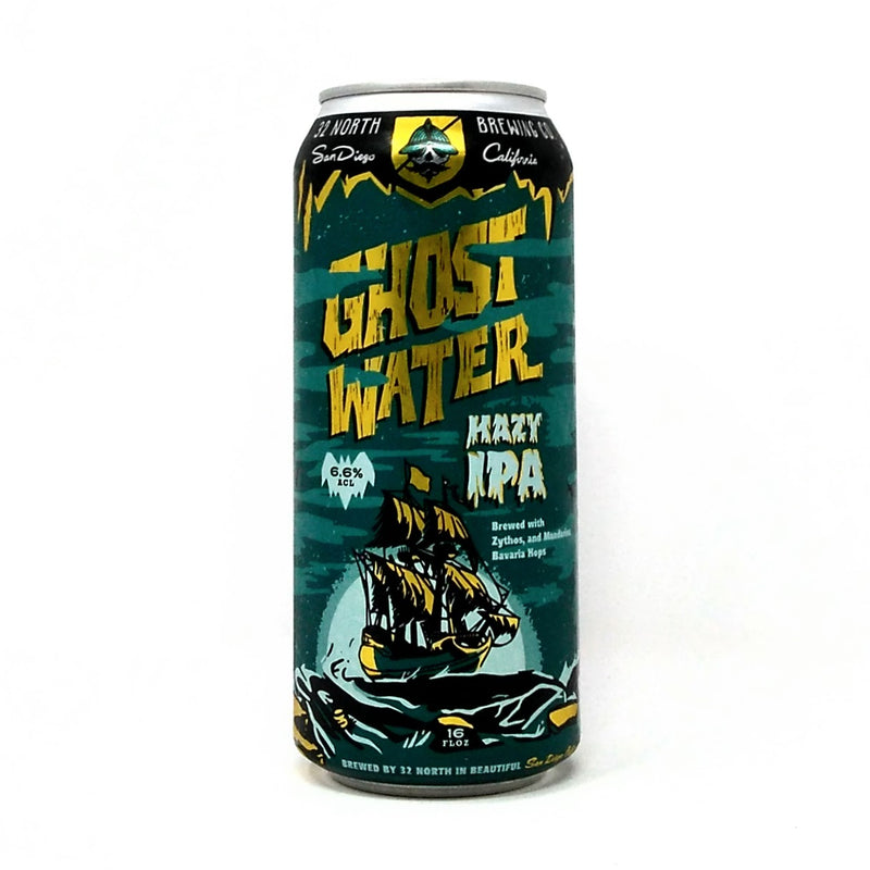 32 NORTH BREWING CO. GHOST WATER HAZY IPA 16oz can